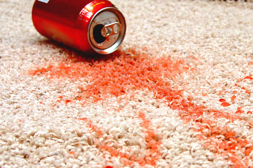 Soda Spilled Out Of The Carpet